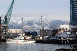 Батумский порт. Зима в Батуми
